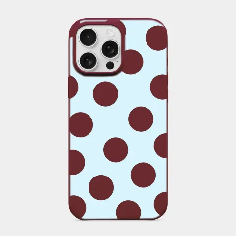 Bebek Mavisi Benek Bordo telefon kılıfı