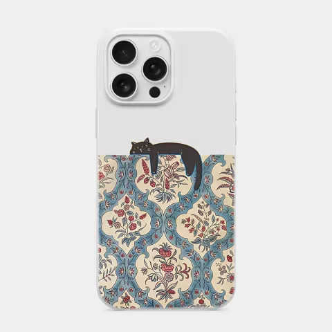 Çini Üstünde Mola Beyaz telefon kılıfı