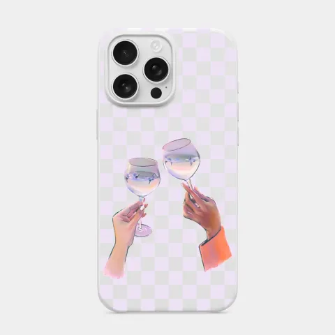 İki Kadeh Beyaz telefon kılıfı