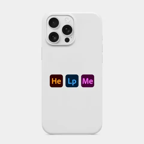 He Lp Me Beyaz telefon kılıfı