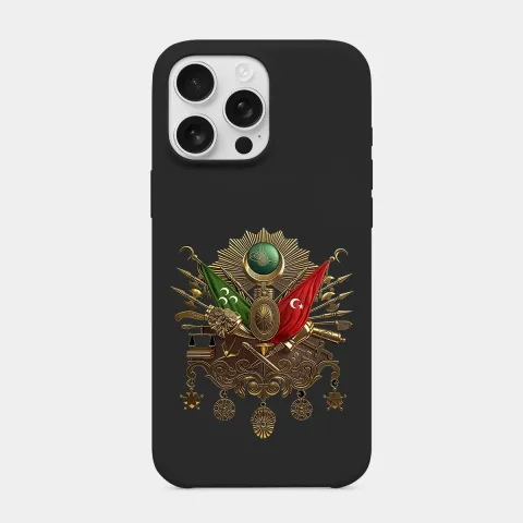 Osmanlı Arması Siyah telefon kılıfı