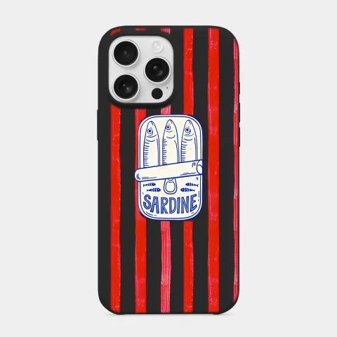 Sardine Siyah telefon kılıfı