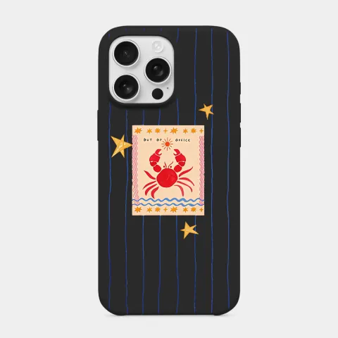 Bay Yengeç Siyah telefon kılıfı