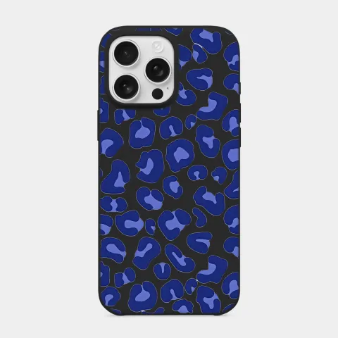 Mavi Desenler Siyah telefon kılıfı