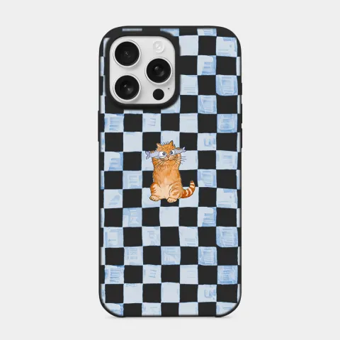 Deli & Kedi Siyah telefon kılıfı