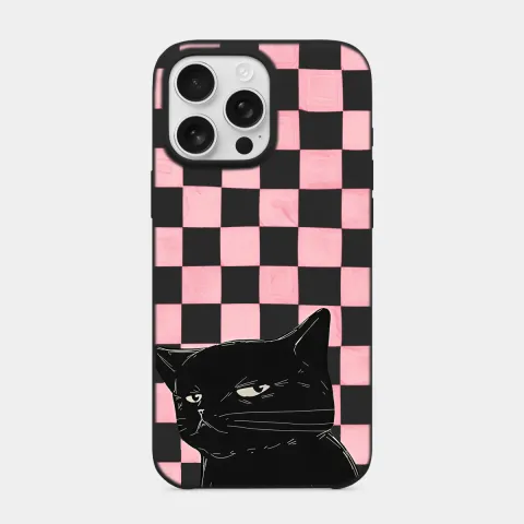 Asabi & Kedi Siyah telefon kılıfı