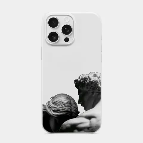 Love & Angel Beyaz telefon kılıfı
